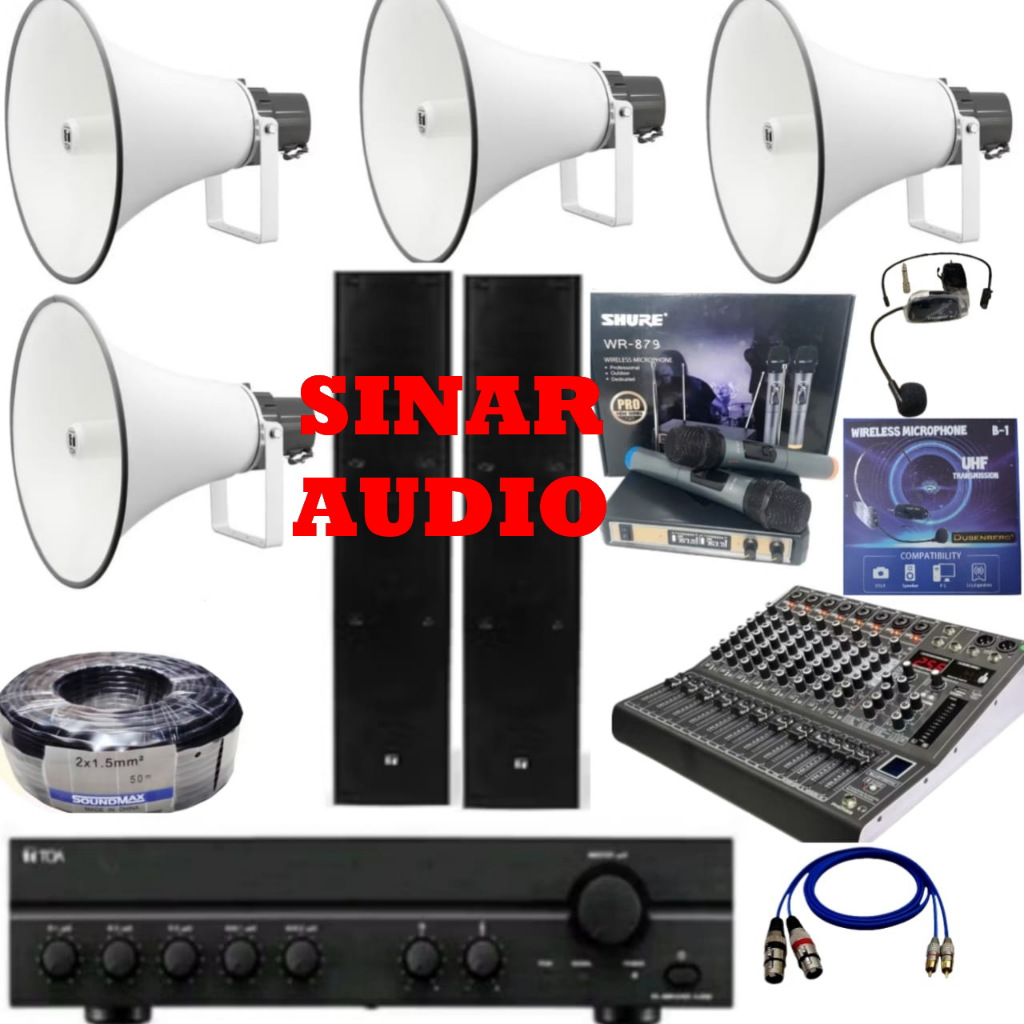 PAKET TOA AMPLI MASJID DAN MUSHOLA PAKET SUARA LANTANG PAKET SPEAKER TOA ZS603CB