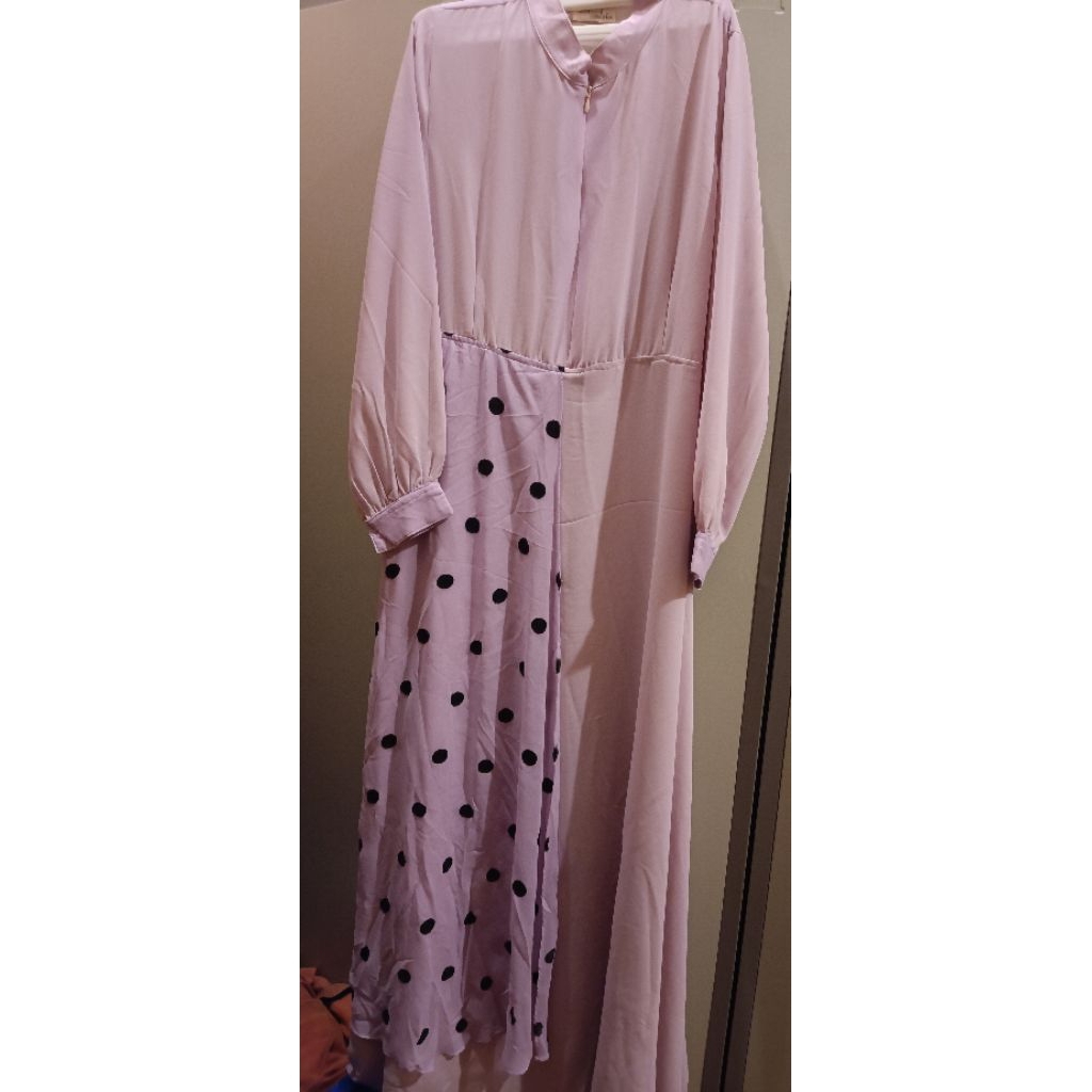 abaya set khimat by putri azmi collection warna lilac soft