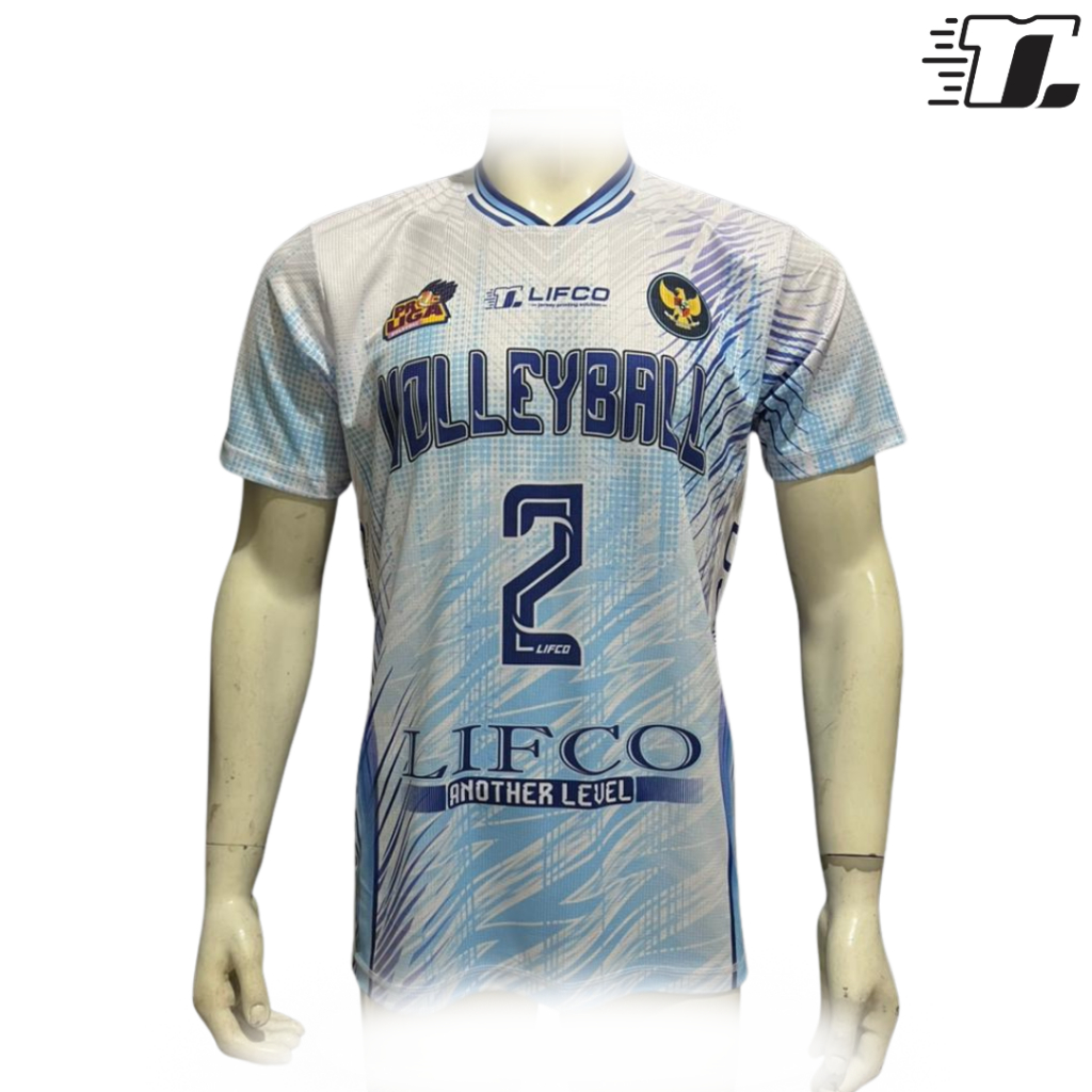 Lifco Jersey Olympus VolleyBall ProLiga Putih Biru (Tidak Bisa Request Nama)(Volleyball Jersey / Jer