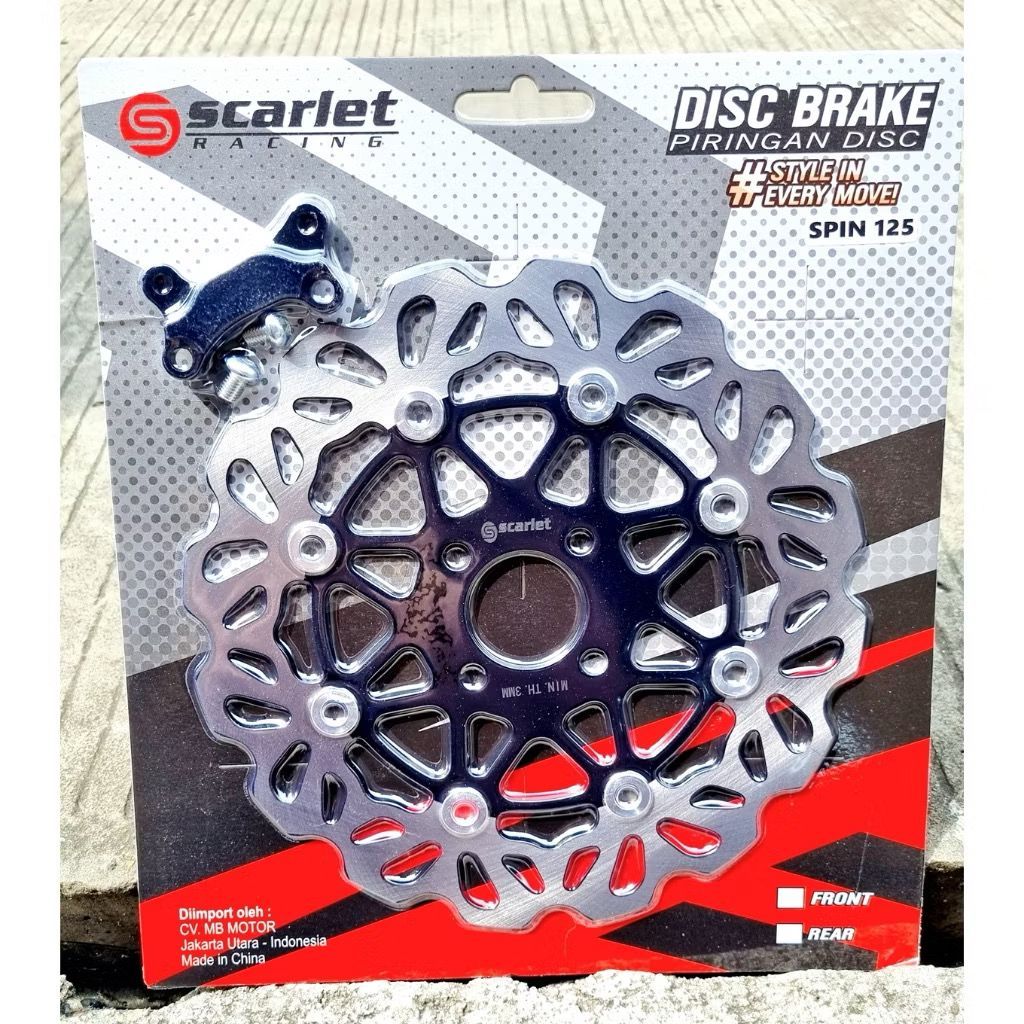 DISC 260MM SPIN 125 SKYDRIVE HAYATE SMASH SKYWAVE PIRINGAN CAKRAM SCARLET RACING