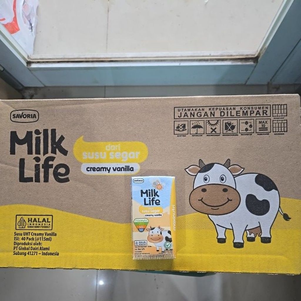 susu milklife 115ml 1 dus rasa vanila
