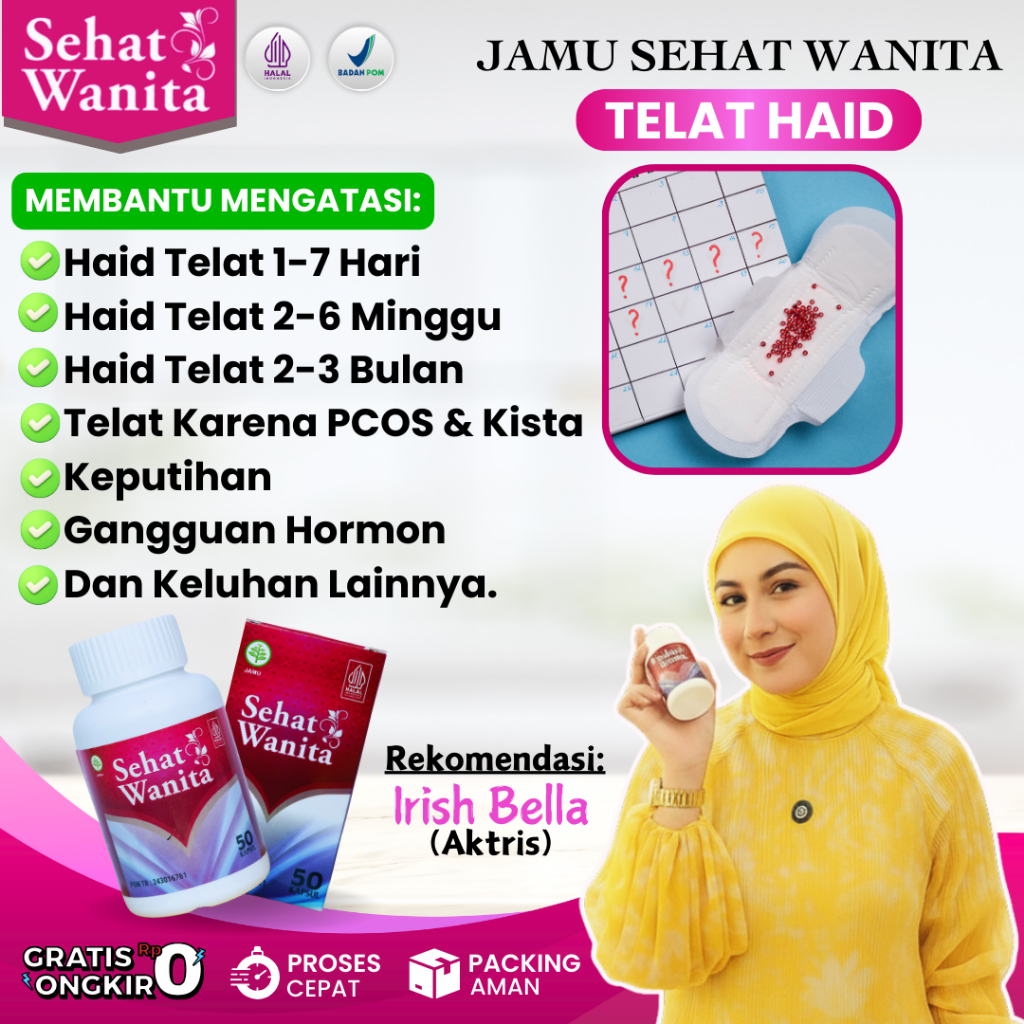 [BEST SELLER] Obat Haid Terlambat, Obat Haid Tidak Teratur, Obat Pelancar Haid, Obat Haid Sakit, Oba