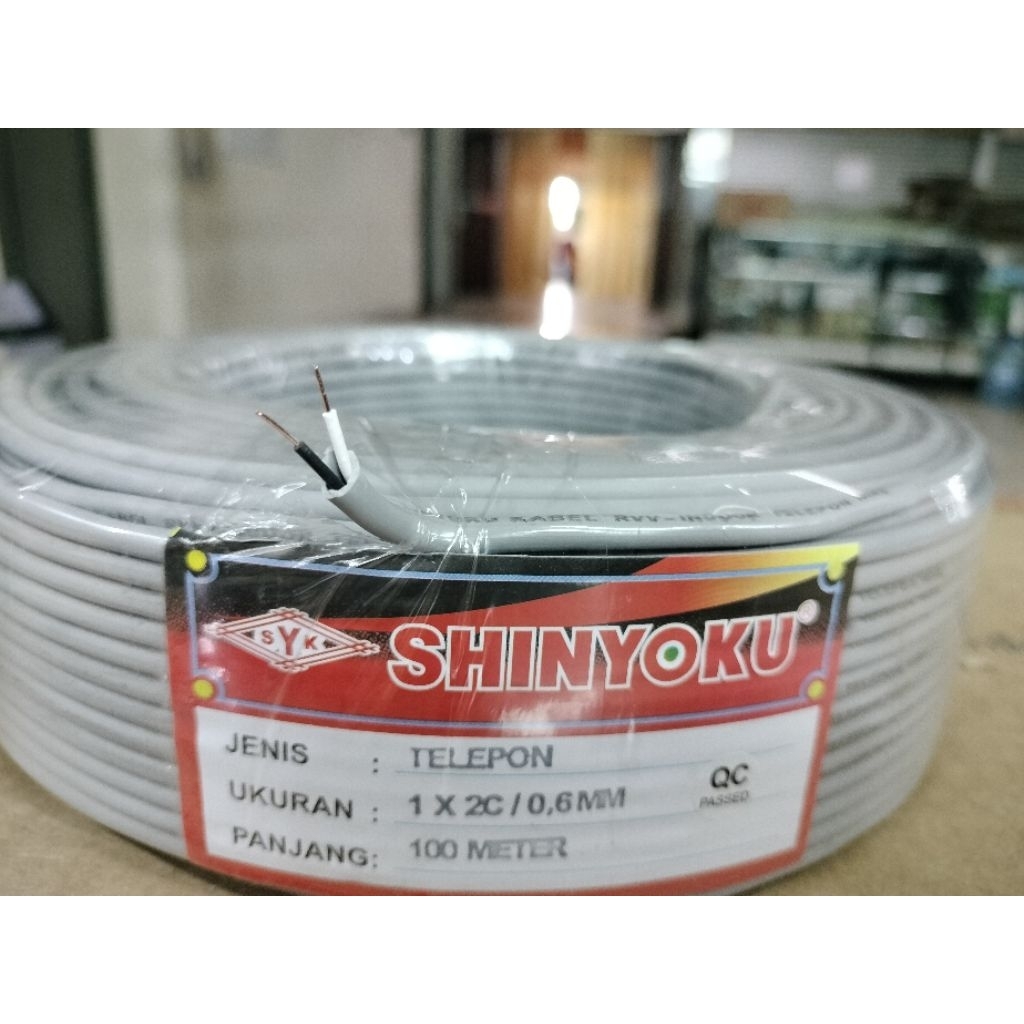 Kabel telepon Shinyoku isi 2 panjang 100 METER