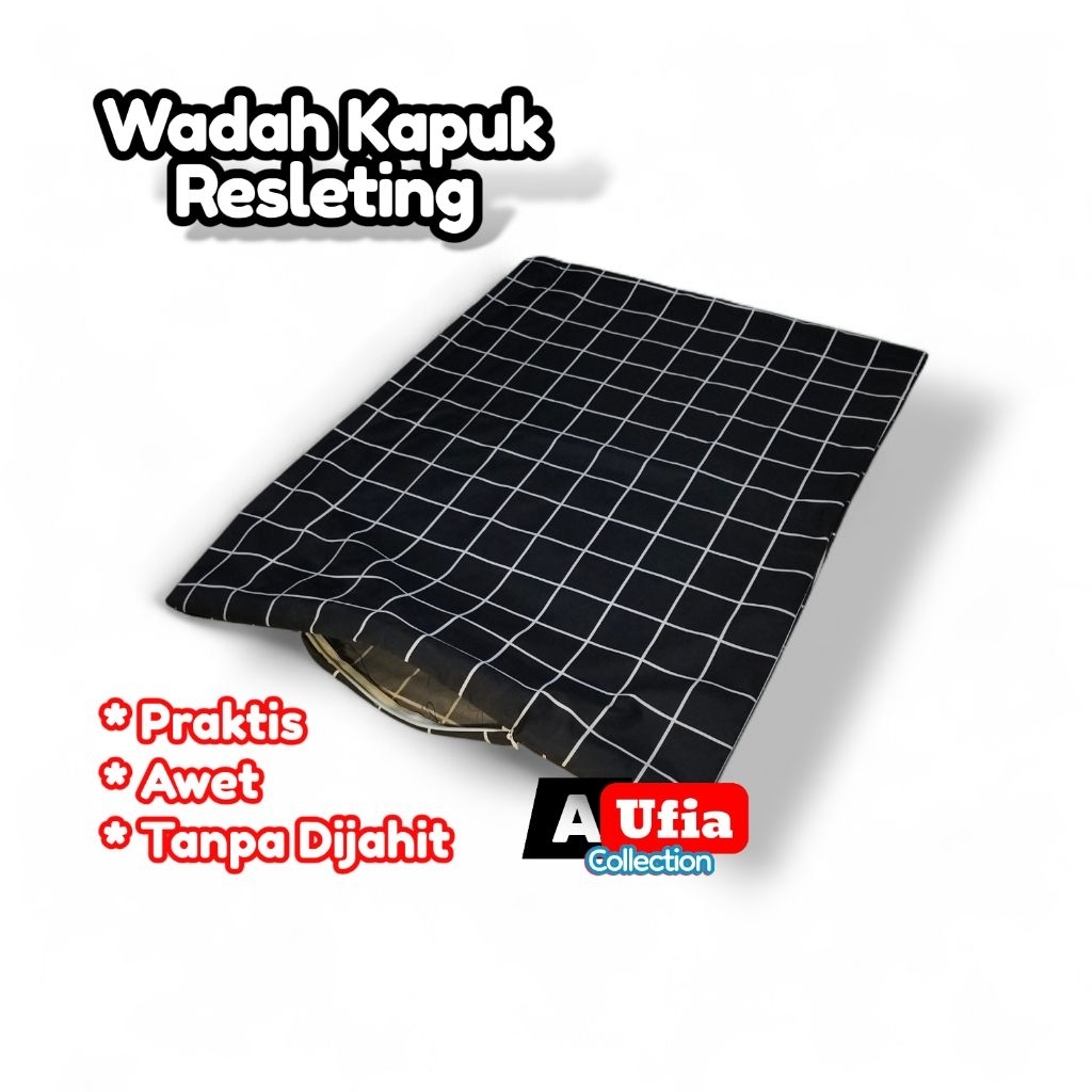Kain Bantal Dan Guling Buat Wadah Kapuk Pakai Resleting Ukuran Dewasa Anak Bahan Tebal