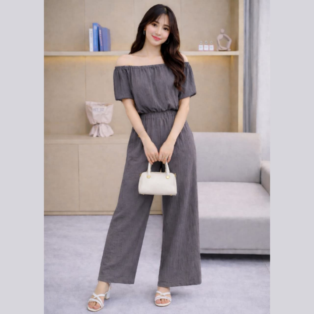 [ MOCIIESHOP ] set crop fuji one set baju korea setelan wanita model sabrina kekinian baju dan celan