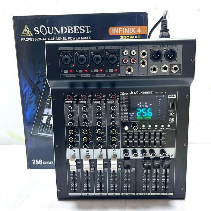 POWER MIXER SOUNDBEST INFINIX 4 SOUNDBEST INFINIX-4 BLUETOOTH 4 CHANNEL