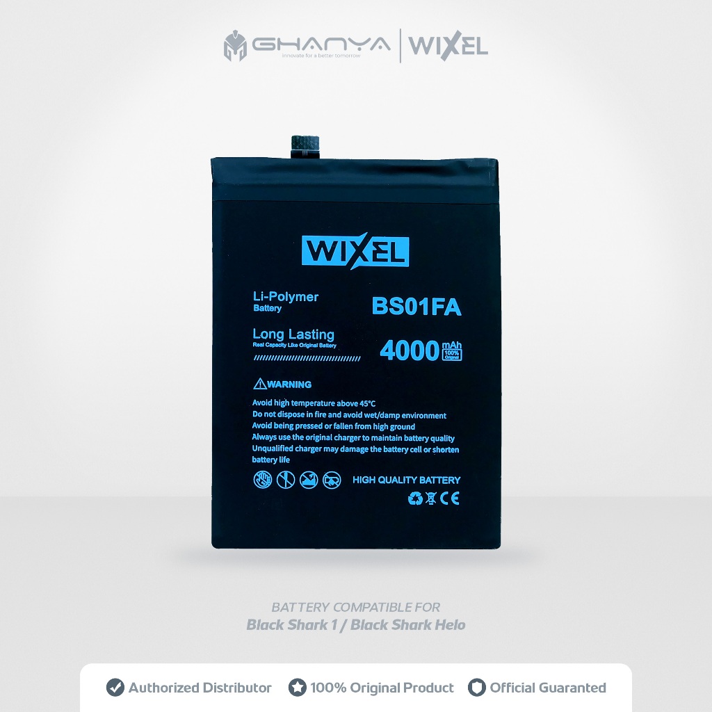 WIXEL Baterai XiaoMi BS01FA Black Shark 1 BlackShark Helo Double Power Real Capacity 100% Original O