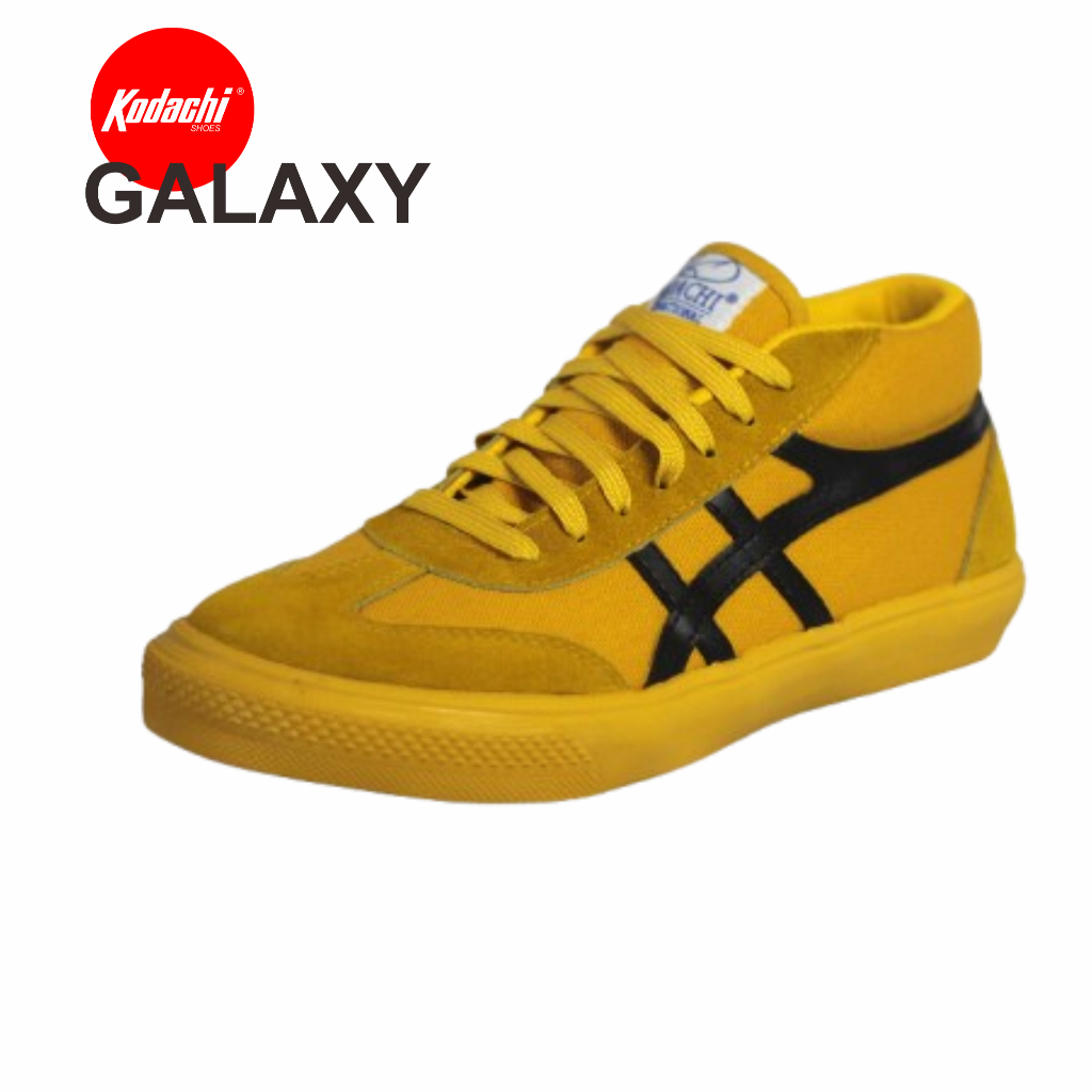 SEPATU KODACHI GALAXY KUNING HITAM BRUCE LEE - Sepatu kodachi mid cut kuning hitam - kodachi Basketb
