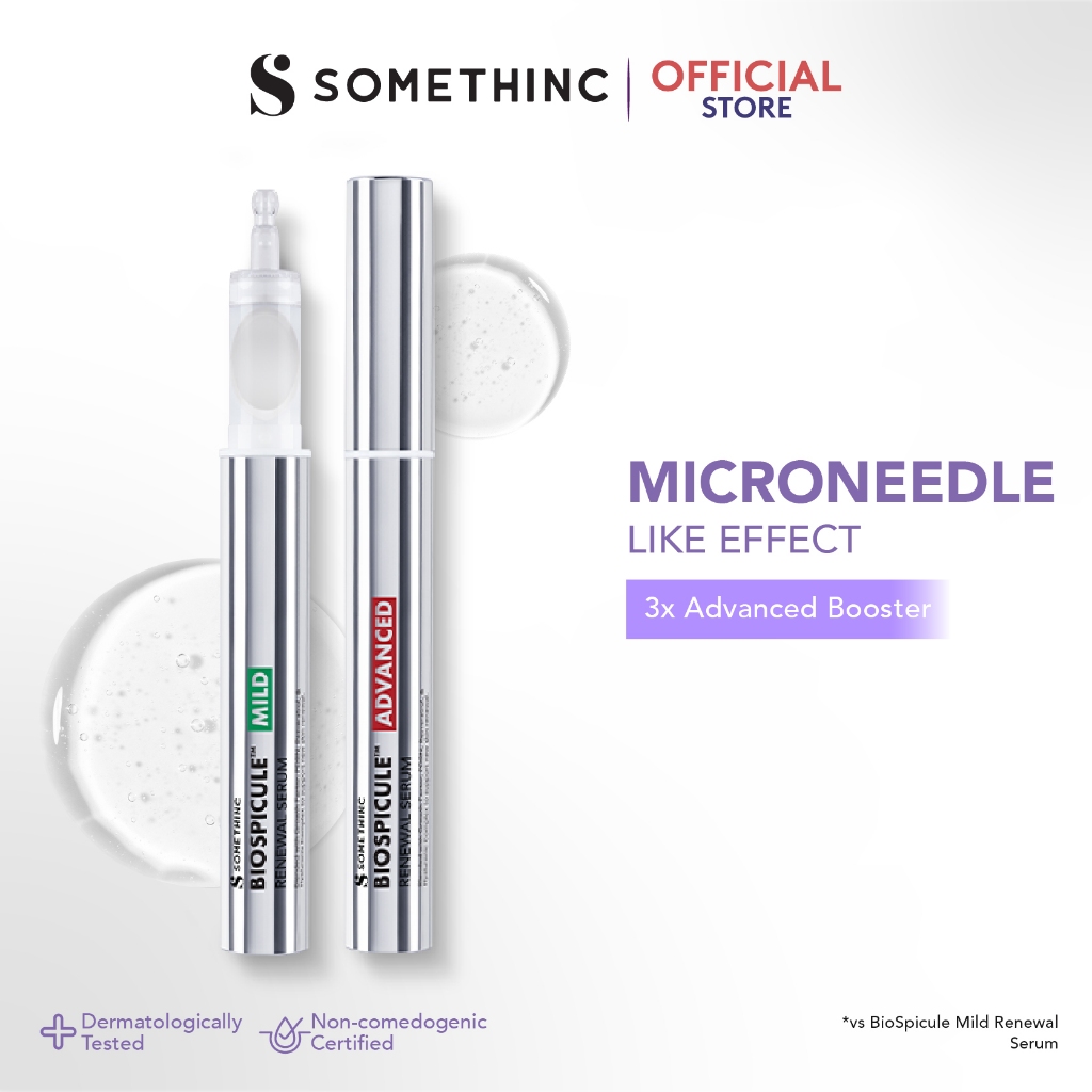 SOMETHINC BioSpicule Renewal Serum - menyamarkan bekas jerawat, menghaluskan tekstur & garis halus, 