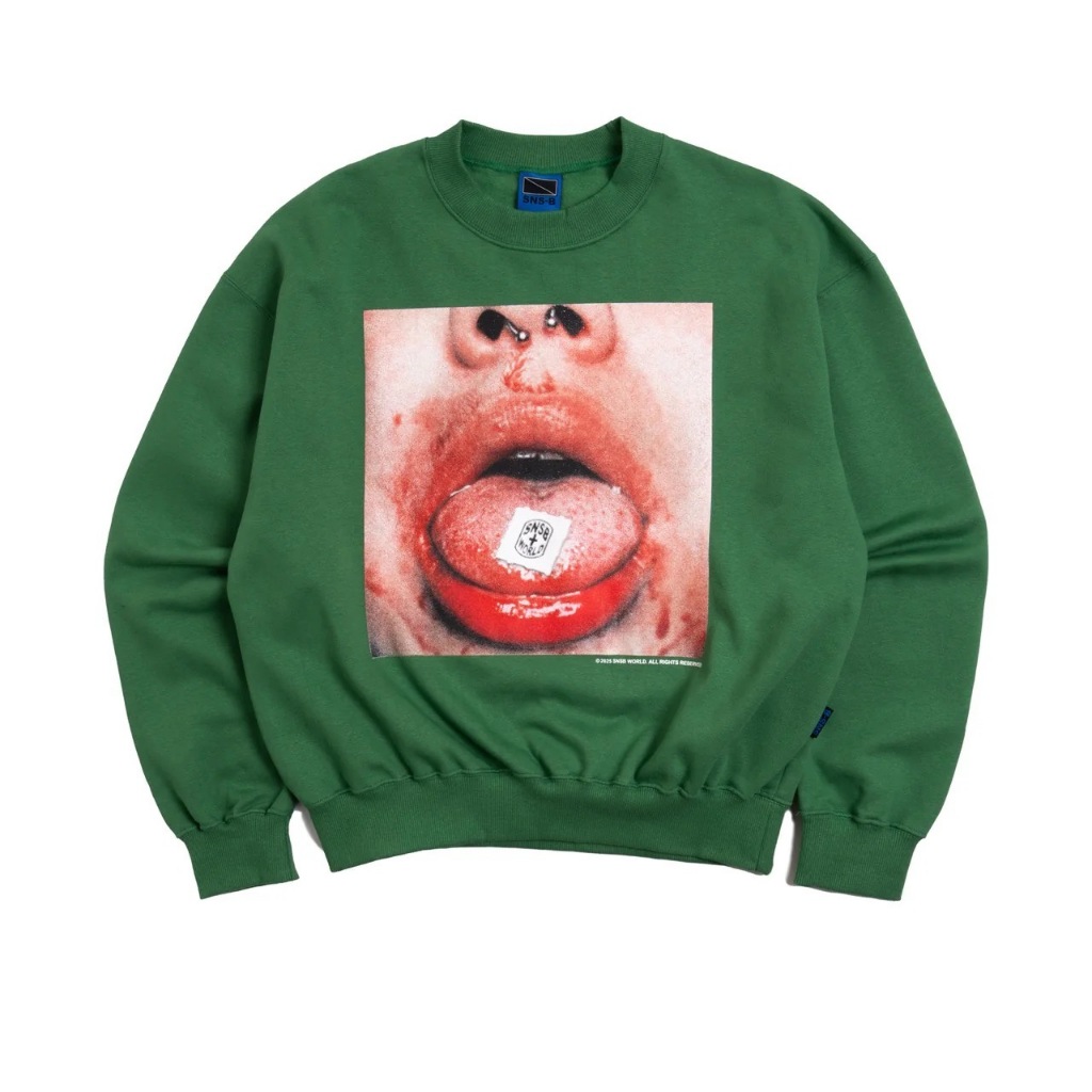 SNSB WORLD | DOSE GREEN | CREWNECK | SORRYNOTSORRY.B | SNSB