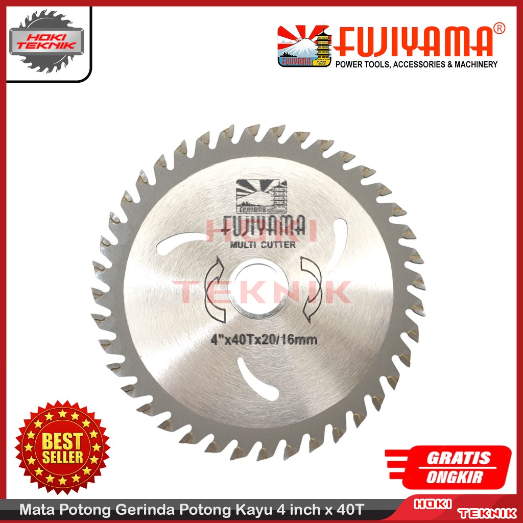 Mata Gergaji Circle Mata Potong Gerinda Tangan 4 inch x 40T