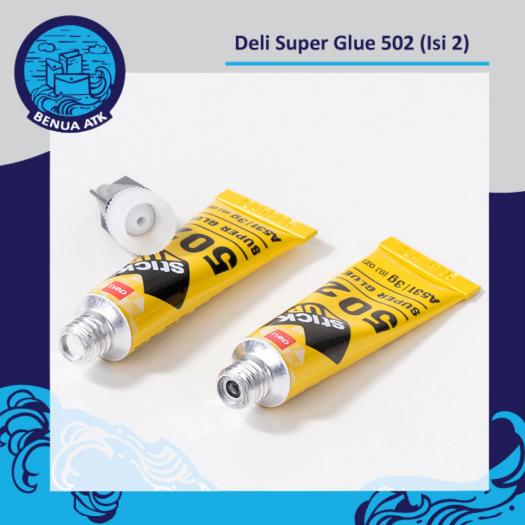 DELI 502 Super Glue Lem Super Kuat (Isi 2pcs)