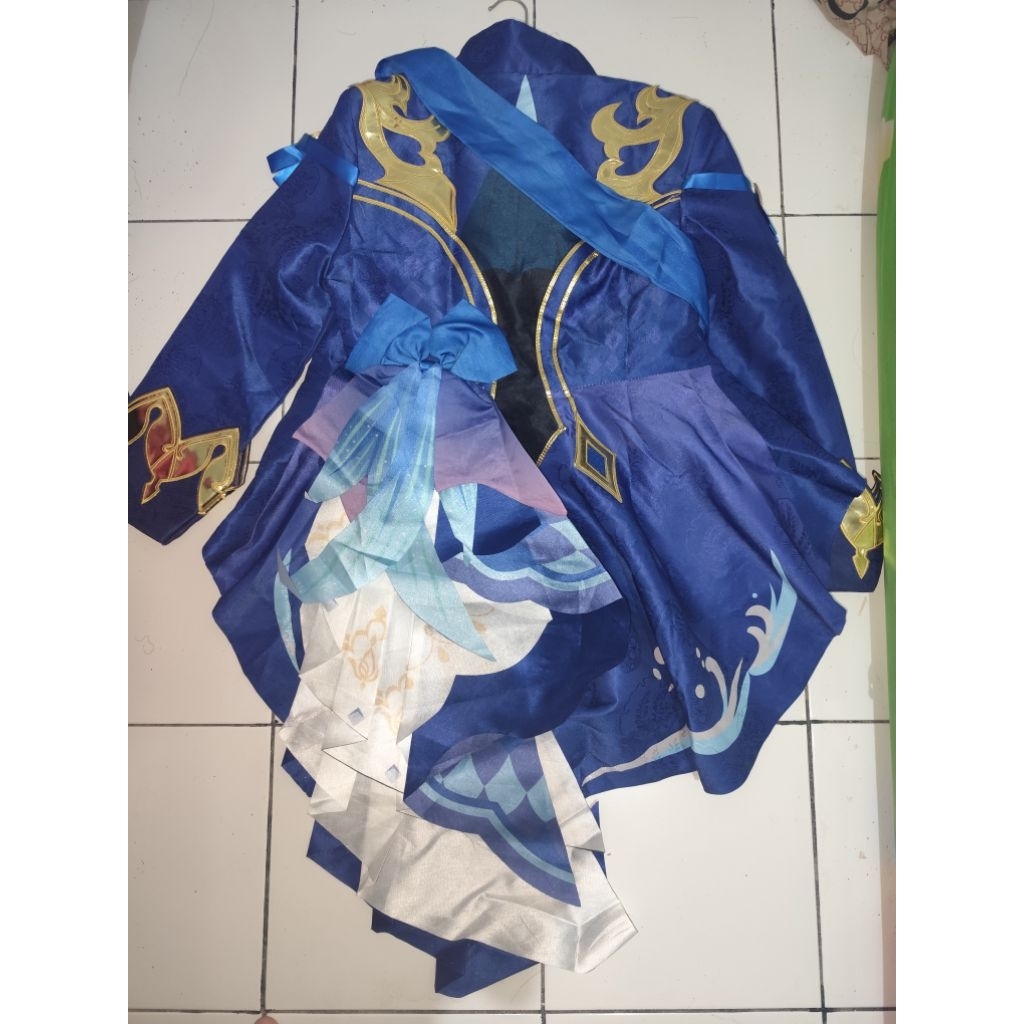 Genshin Impact Cosplay Furina PNEUMA (Putih) Wudu Upgrade 3XL (Acc 3D) + Wig + Sepatu