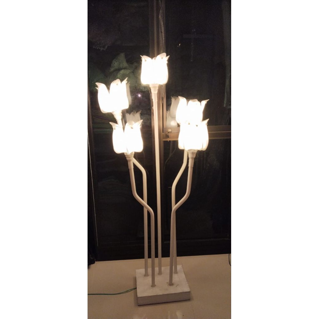 Rumahleha Satu Set Lampu Standing Dekorasi Bunga Tulip/Lampu Dekorasi