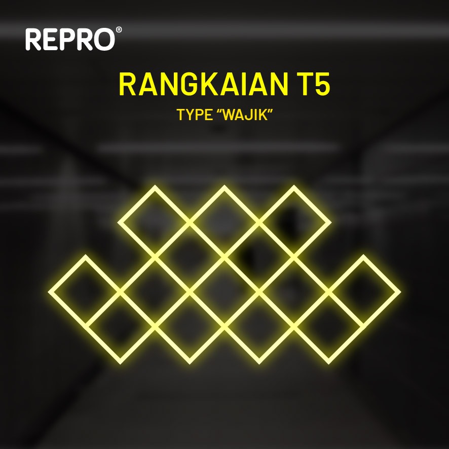 REPRO Rangkaian Lampu LED T5 WAJIK All in Connector Lampu Adaptor Kabel