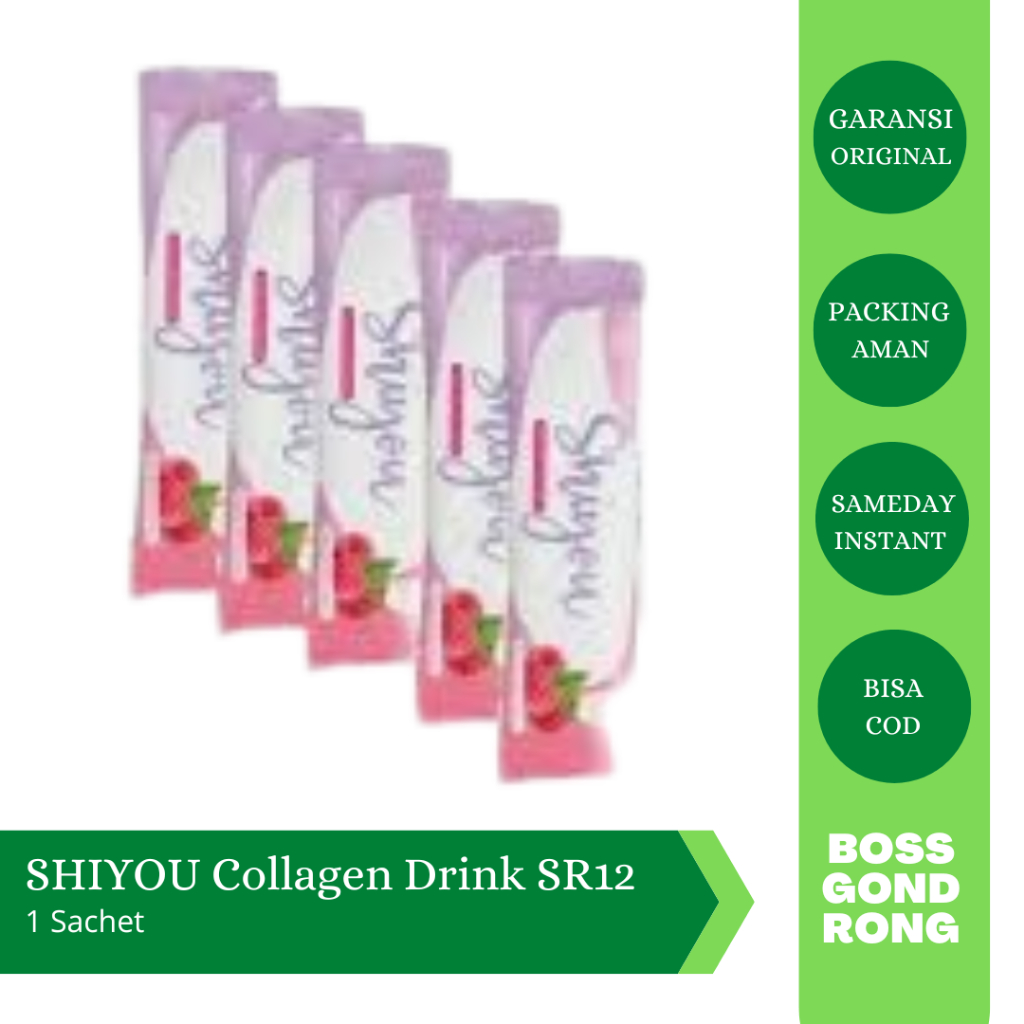 [BISA COD | ORIGINAL 100%] Shiyou Collagen Drink SR12 Skin Care Rasa Raspberry – Minuman Kolagen Ika