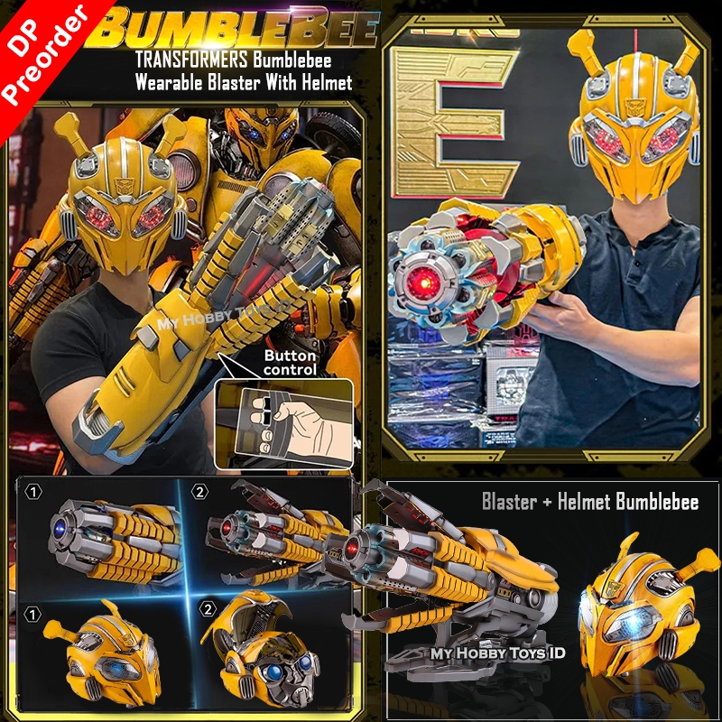 100% Original Killerbody Transformers Kepala Robot Bumblebee Helmet And Blaster Gun Voice Control