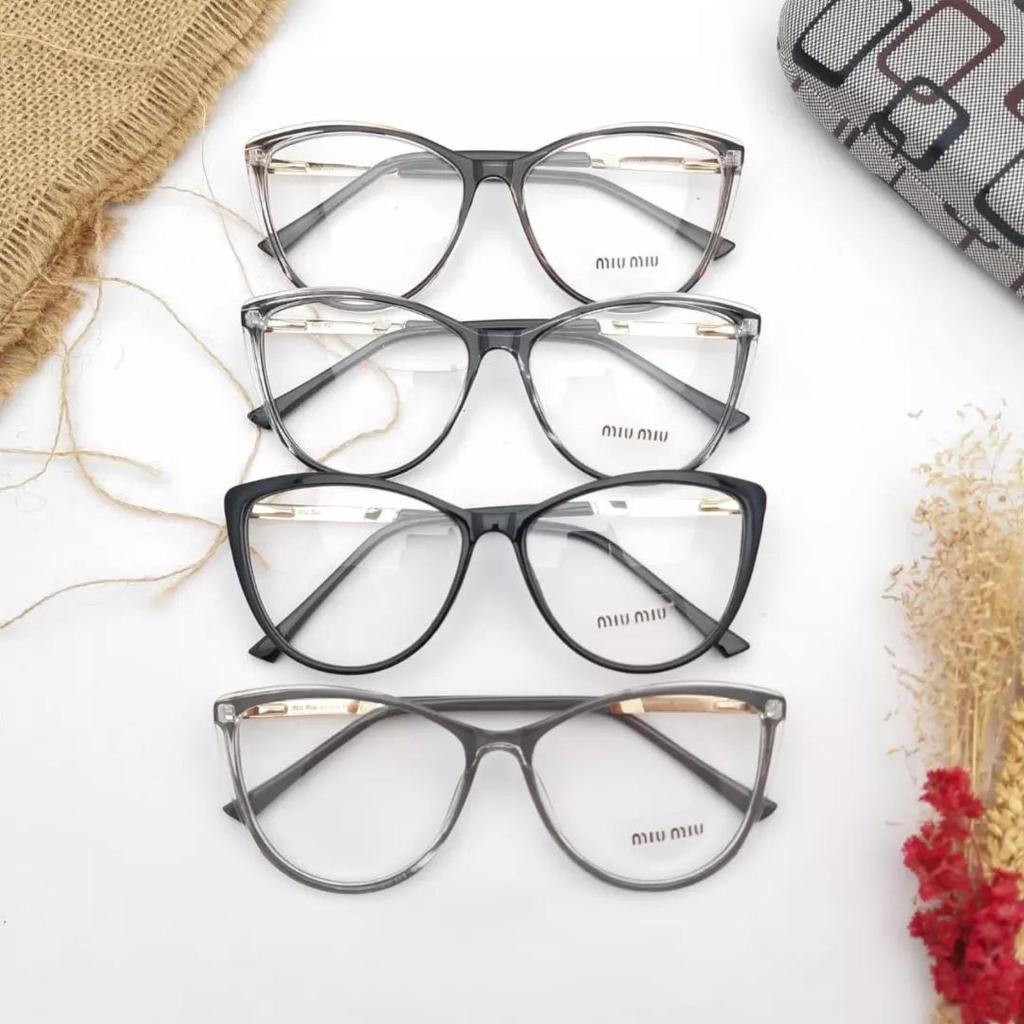 frame kacamata oval besar korean style pria wanita