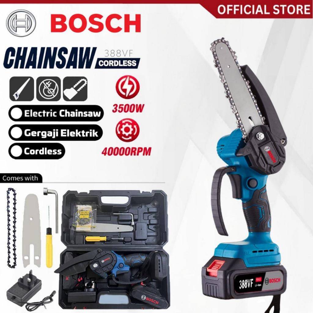 Bosch Chainsaw Cordless 388VF Mini Gergaji Listrik Baterai Rechargeable
