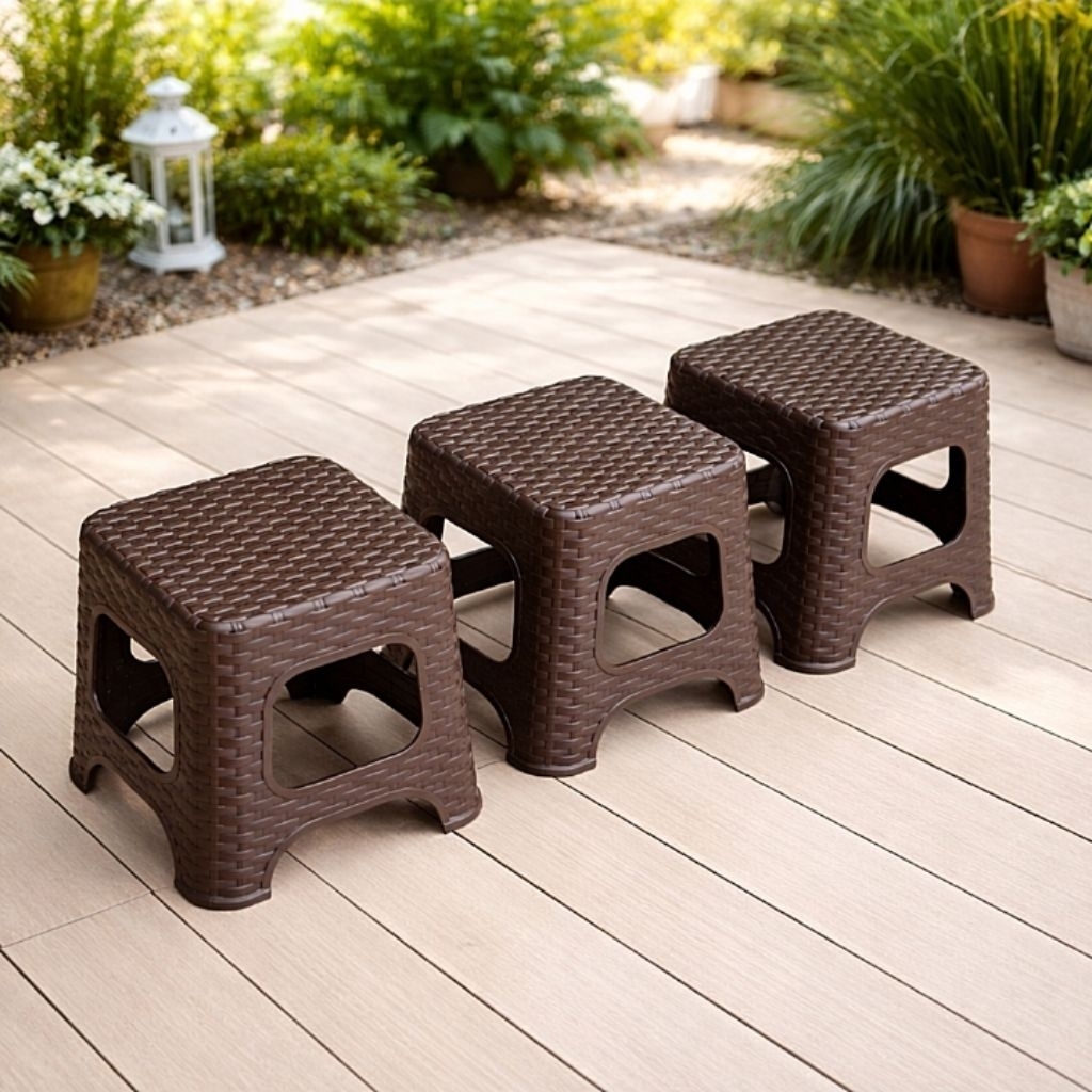 Wapolin kursi pendek kursi jongkok rotan - 021