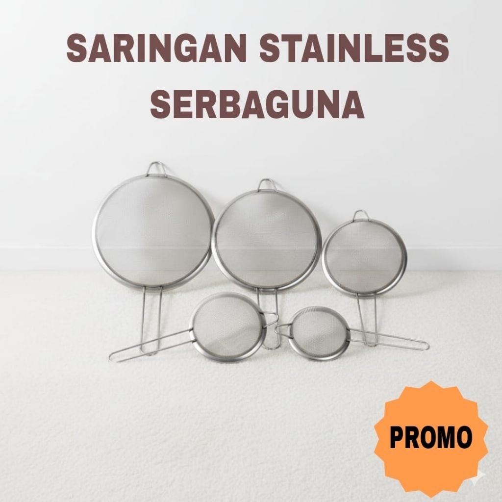 Saringan Teh / Saringan Tepung / Saringan Serbaguna Stainless kawat ayak jaring termurah