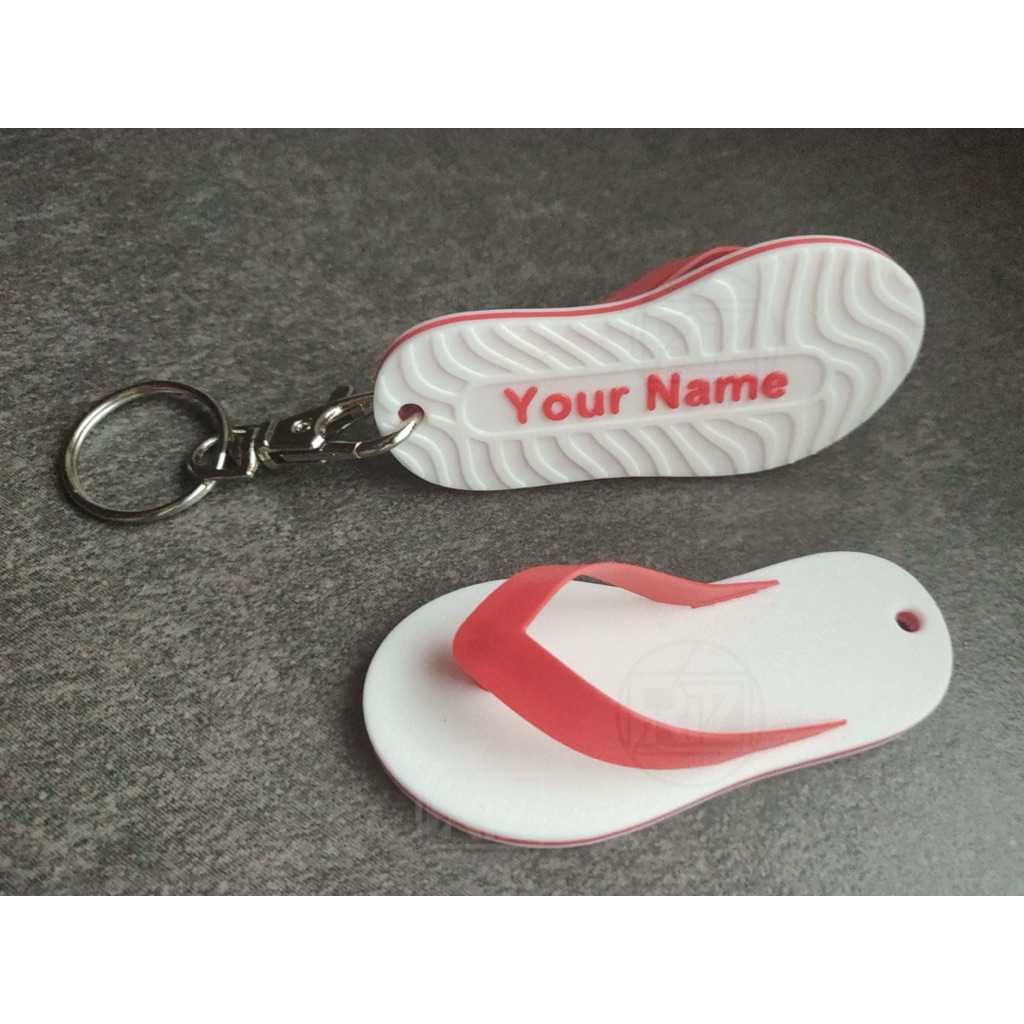 ganci ugly lucu /barang random / Ganci 3D print Flip-Flop Keychain | Nametag / souvernir pernikahan 