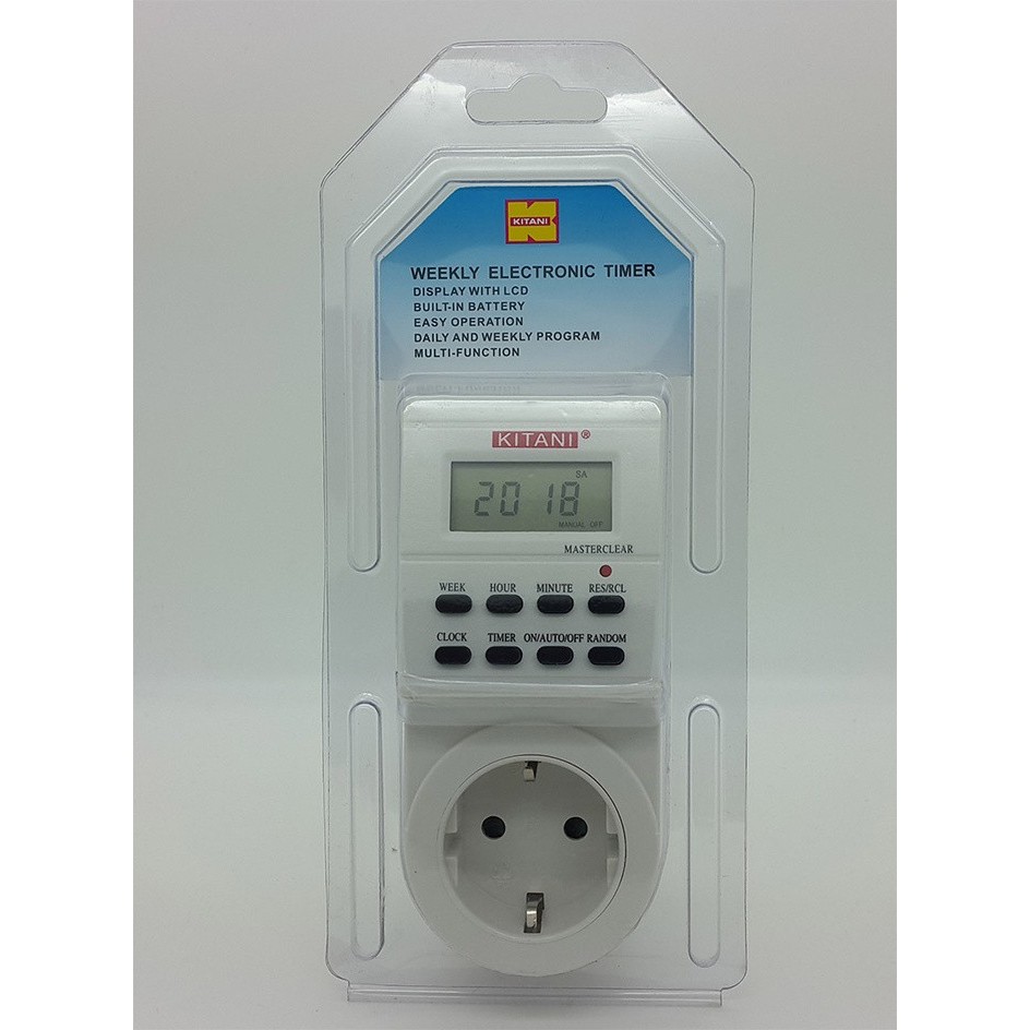 Stop Kontak Timer Digital KITANI / HELES AC 220 V / Timer Walet Digital / Timer Digital Stop Kontak