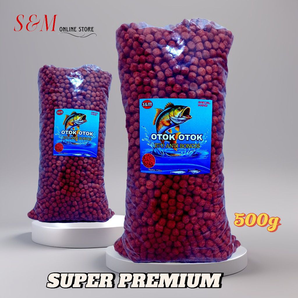 Pelet Butiran Merah 500g Pakan Ikan Koi Otok Otok 5mm Super Premium Kualitas terbaik Untuk Umpan Ban