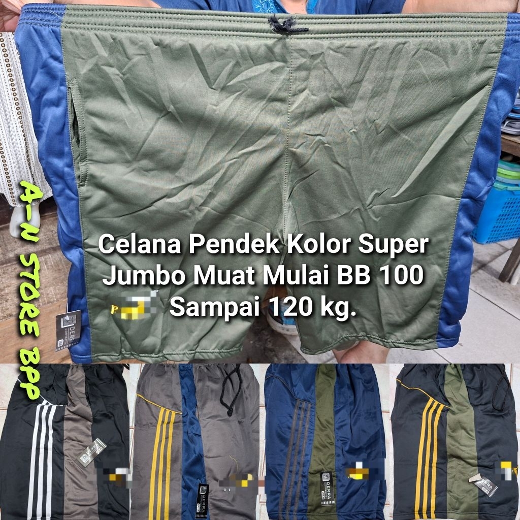 CELANA PENDEK SUPER JUMBO/CELANA KOLOR BIG SIZE / KOLOR PENDEK HARIAN BAHAN ADEM