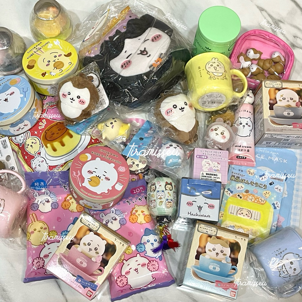 [READY - STOCK UPDATED REGULARLY] assorted chiikawa items • seria daiso figure tin case hansaplast h