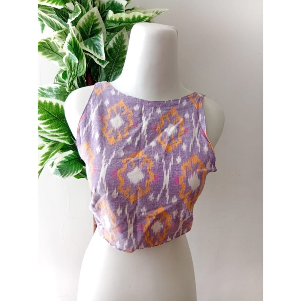 oneset wanita motif batik tenun