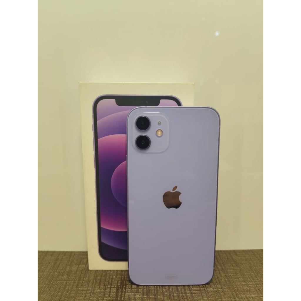 SECOND IPHONE 12 128GB PURPLE BH 88% EX GARANSI RESMI INDONESIA PA/A