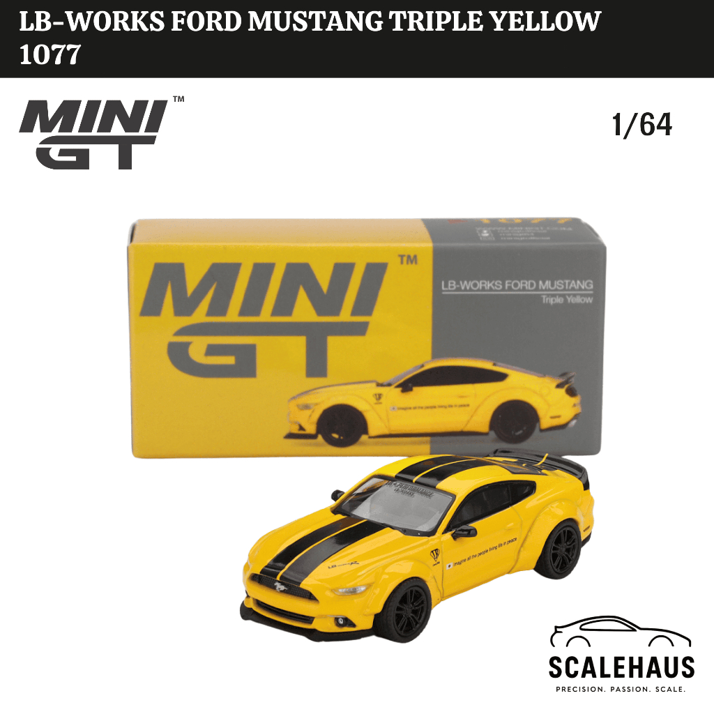 MINIGT 1077 LB-Works Ford Mustang Triple Yellow