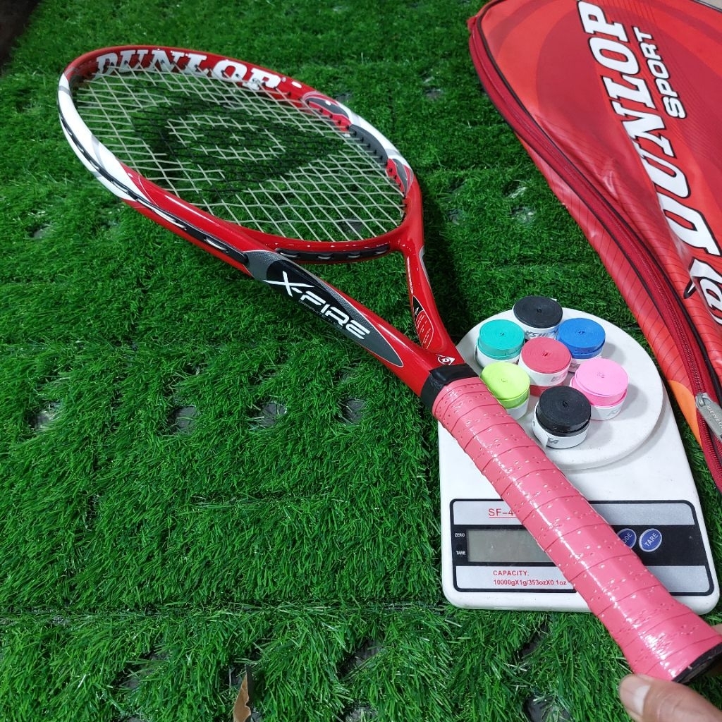 RAKET TENIS ORIGINAL DUNLOP X-FIRE GRAPGITE Ti 108 BEKAS 290G MULUS