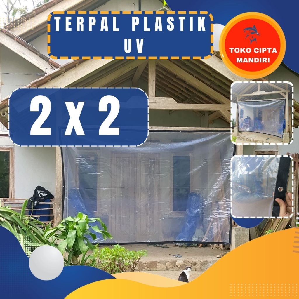 terpal plastik bening UV tebal 2x2 terpal plastik bening UV terpal plastik tebal penutup dinding rum