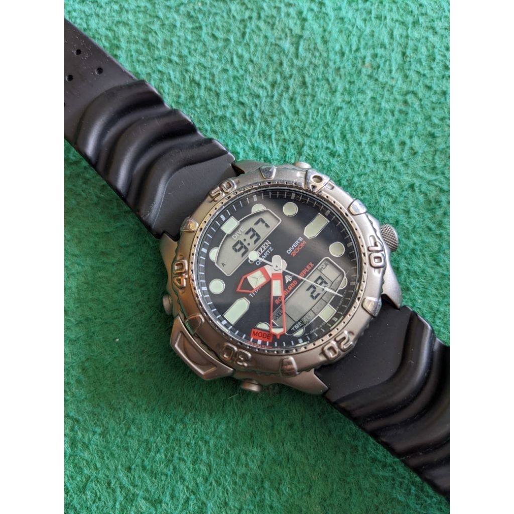 jam tangan divers citizen aqualand duplex titanium