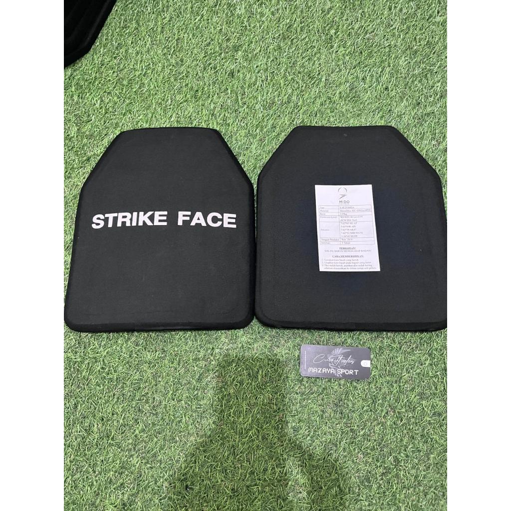 PLAT BAJA STRIKE FACE DAN J-FORCE ANTI PELURU LEVEL 4 UNTUK BODY VEST/ROMPI TNI POLRI ORIGINAL 100%