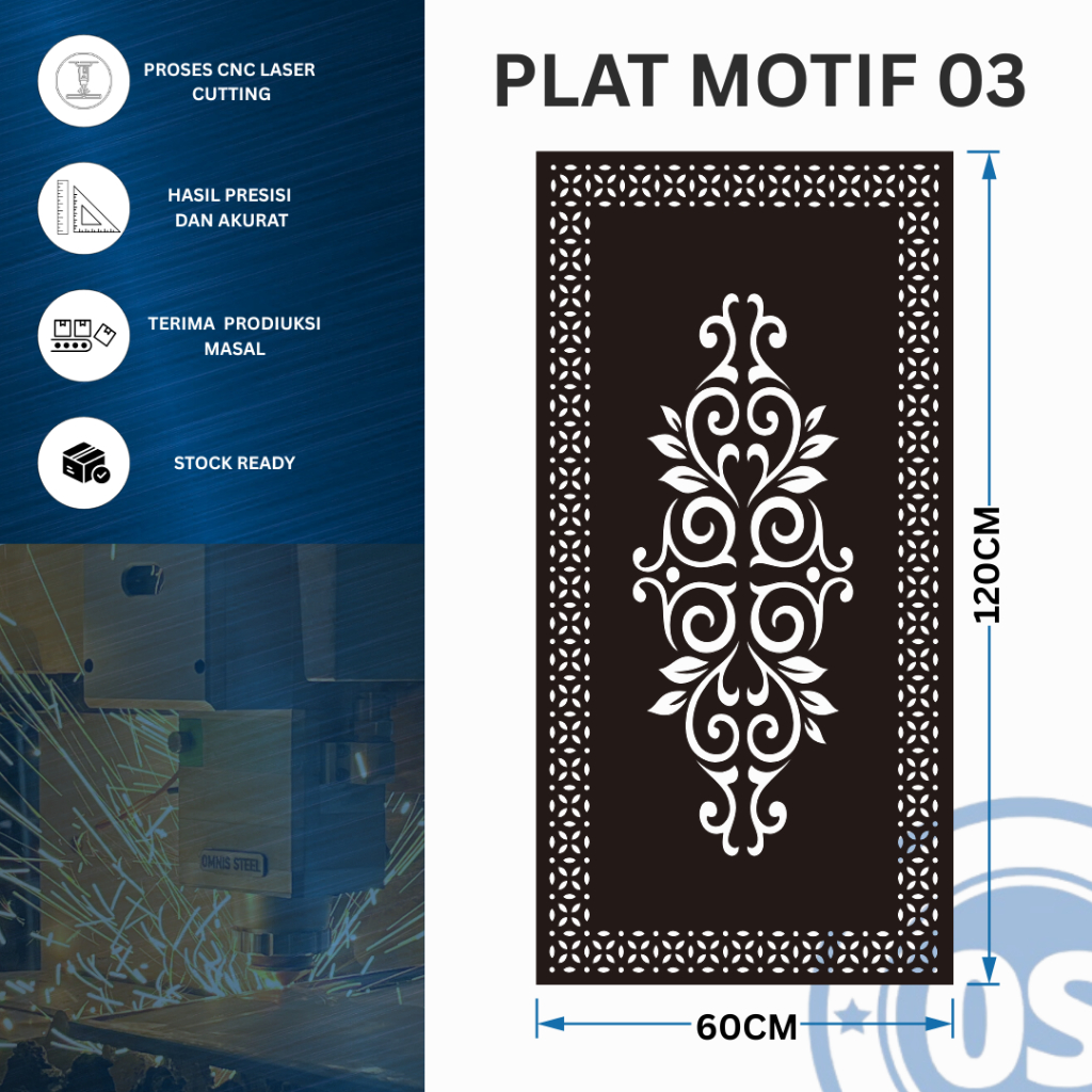 PLAT BESI PAGAR CNC CUTTING LASER PLAT MOTIF PAGAR LASER CUTTING ORNAMEN PLAT LASER KRAWANGAN PLAT