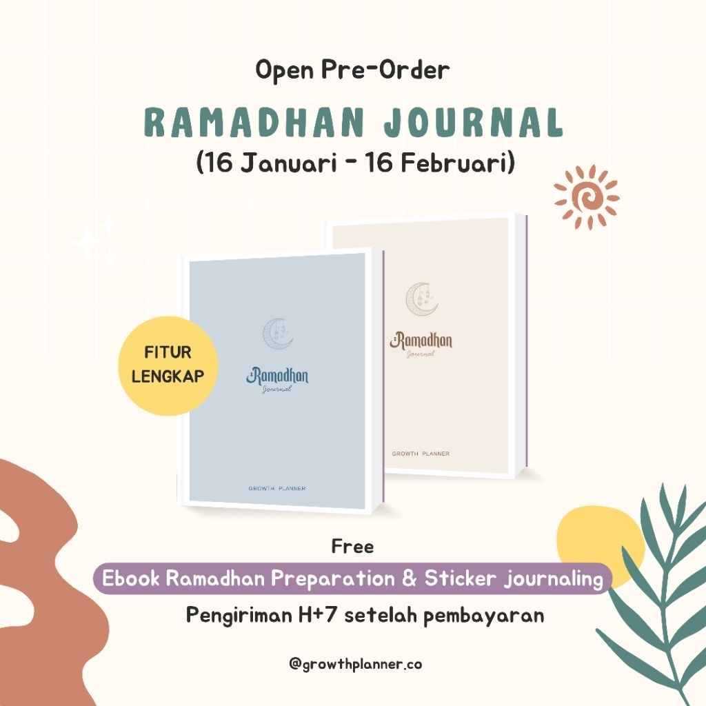 Ramadhan Planner Cetak A5 || Ramadhan Journal muslimah || ramadan planner 2026