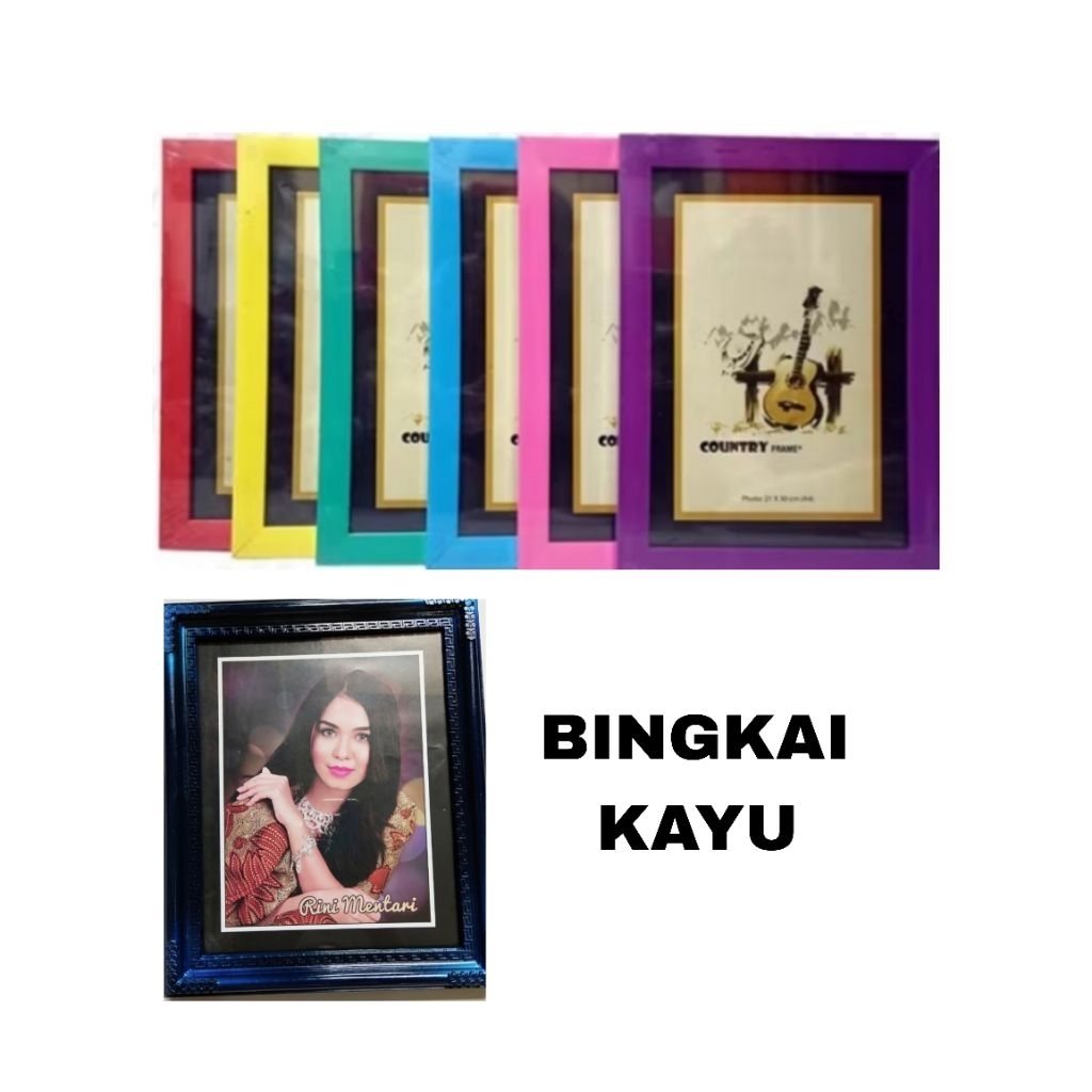 Bingkai Kayu Photo 9 x 13 inchi / Pcs