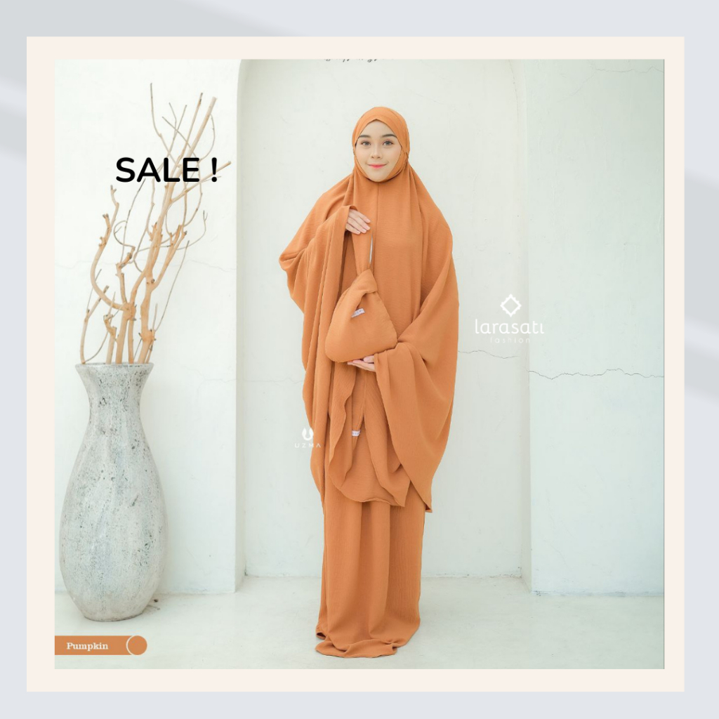 MUKENA JUMBO ALIYA PRAYER SET BY UZMA MUKENA DEWASA MUKENA CRINLE MUKENA MENUTUP DAGU