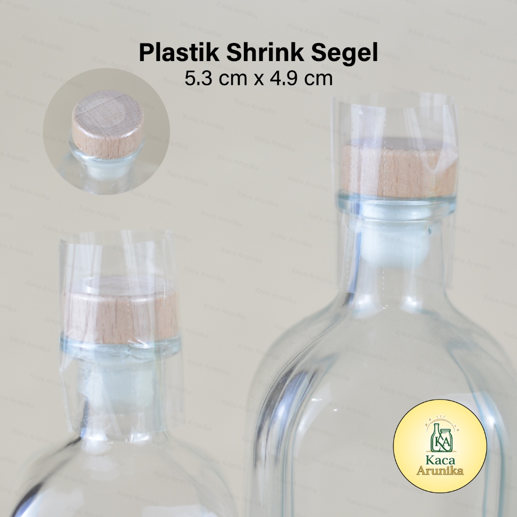 Plastik Shrink Seal Segel Ukuran 5.3 cm x 4.9 cm – Untuk Botol Liquor 300 ml & 500 ml Plastik Seal P