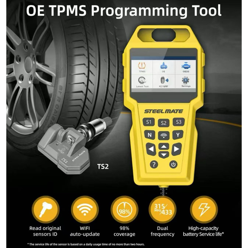 Alat Programming untuk TPMS SEMUA MERK MOBIL (OE) - Steelmate SPT300 (ORIGINAL) - Garansi 1 Tahun