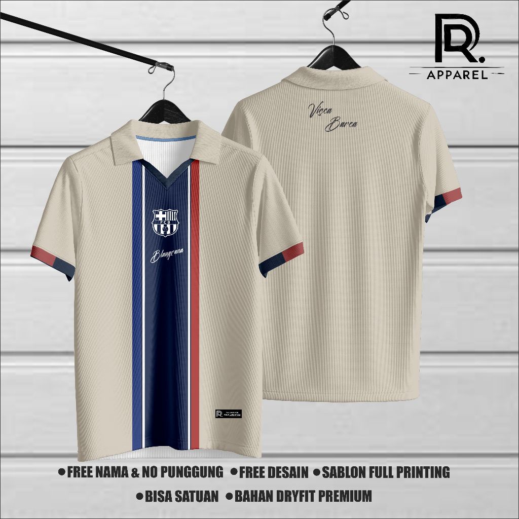 JERSEY VINTAGE FANTASY BARCA BLAUGRANA CREAM