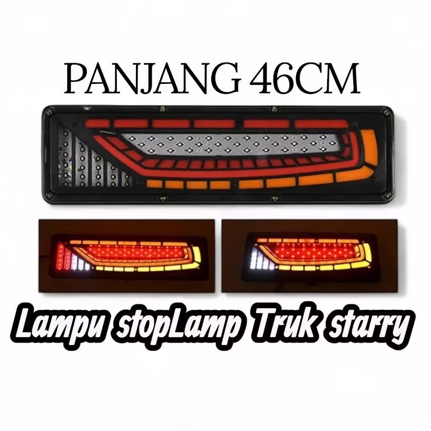 Lampu Stoplamp Truk 24V Starry Stop Lamp Rem Belakang Truk Canter Giga Tronton Sepasang