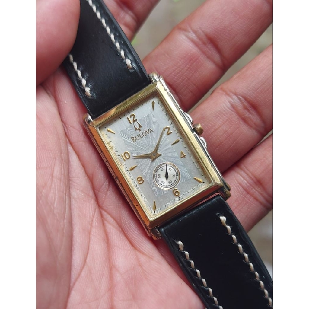 Jam Tangan Bulova Tank Quartz Original Vintage Very Rare