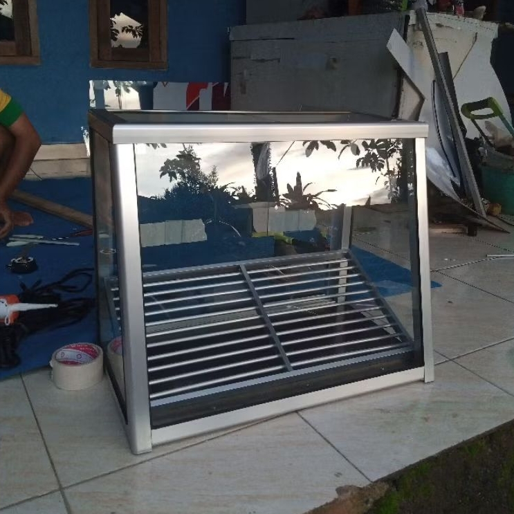 Etalase Fried Chicken, Ayam Geprek, Chicken Mini Lebih Panjang + lampu penghangat