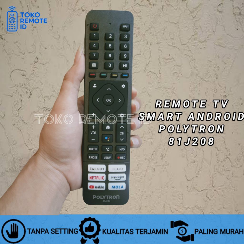 REMOT REMOTE TV POLYTRON SMART ANDROID 81J208