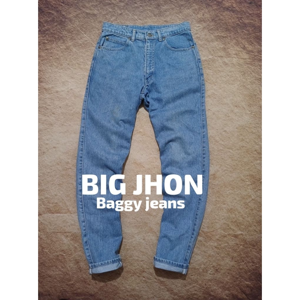 jeans BIG JHON bahan denim raw bekas recomend