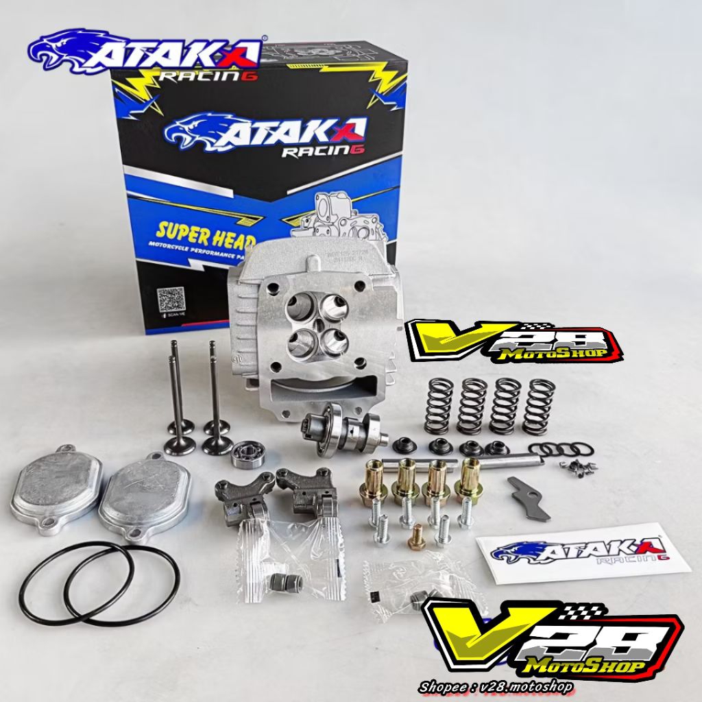 ATAKA Racing HEAD Porting CNC SUPER HEAD 4 klep Karisma MX 19/21 22/25 24/27 25/28 PNP Supra X 125 S